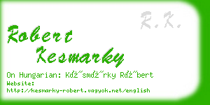 robert kesmarky business card